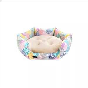 جای خواب سگ و گربه نیناپت مدل 6 ضلعی VIP طرح اشکال هندسی