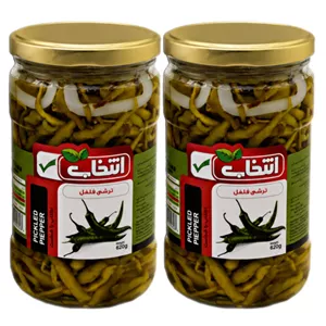 ترشی فلفل انتخاب - 620 گرم بسته 2 عددی
