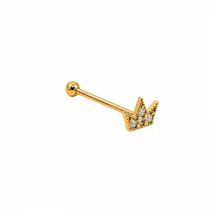 پیرسینگ طلا 18 عیار زنانه زرلاین مدل مینیمال تاج کد PI01-0002000