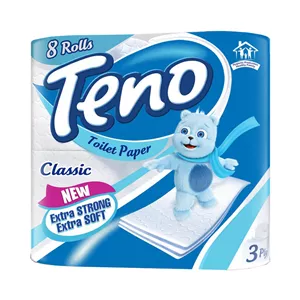 دستمال توالت تنو مدل soft w7 بسته 8 عددی