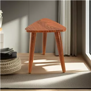 میز عسلی مثلث با پایه پلیمر و صفحه MDF مدل کلاسیک -p 324