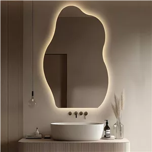 آینه سرویس‌ بهداشتی آزالیا مدل بک لایت دفرمه DF2BC4060 سایز 60*40 سانتی متر