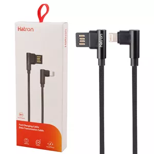 کابل لایتنینگ فست شارژ 2.4 آمپر هترون HC180I دو سر L طول 1 متر