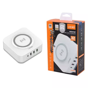 شارژر بی سیم فست شارژ 4 پورت Ldnio AW004 QC3.0 PD 32W