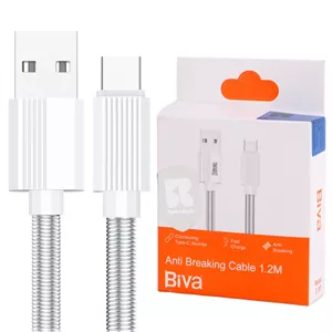کابل تایپ سی فست شارژ 3 آمپر بیوا C-19T طول 1.2 متر