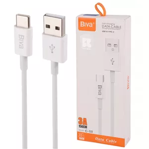 کابل تایپ سی فست شارژ 3 آمپر بیوا C-11T طول 1.5 متر