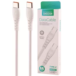 کابل دو سر تایپ سی فست شارژ 6 آمپر شوش SH280C طول 1.1 متر