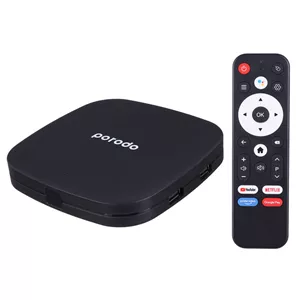 اندروید باکس Porodo PD-ANTVB-BK 8GB 1080Pریموت کنترل