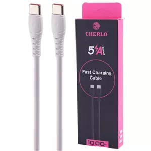 کابل دو سر تایپ سی فست شارژ 5 آمپر چرلو CH-TC/TC02 طول 1 متر