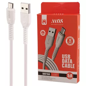کابل میکرو یو اس بی فست شارژ 5 آمپر ام ان اس M016A طول 1.1 متر