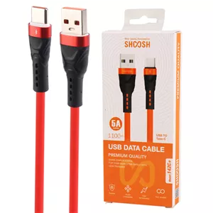 کابل تایپ سی فست شارژ 5 آمپر شوش  SH142C طول 1.1 متر