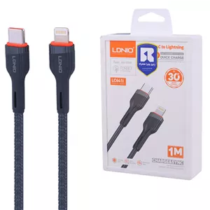 کابل تایپ سی به لایتنینگ فست شارژ 30 وات الدینیو LC641i طول 1 متر