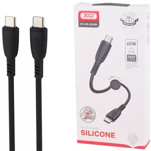 کابل کوتاه دو سر تایپ سی فست شارژ 60 وات ایکس او XO-NB-Q248B طول 25 سانتی متر