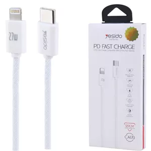 کابل تایپ سی به لایتنینگ فست شارژ 27 وات یسیدو CA170 طول 1.2 متر