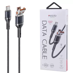 کابل دو سر فست شارژ 60 وات یسیدو CA165C طول 1.2 متر