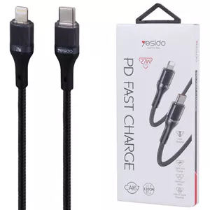 کابل تایپ سی به لایتنینگ فست شارژ 27 وات یسیدو CA167 طول 1.2 متر