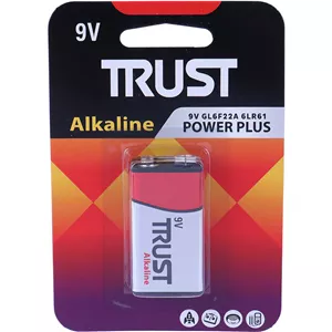 باتری کتابی 9 ولت تراست Alkaline Power Plus GL6F22A