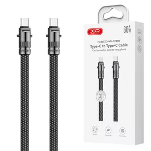 کابل کوتاه دو سر تایپ سی فست شارژ 60 وات ایکس او XO-NB-Q289B طول 30 سانتی متر