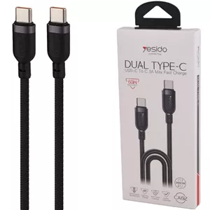 کابل دو سر تایپ سی فست شارژ 60 وات یسیدو CA192 طول 2 متر