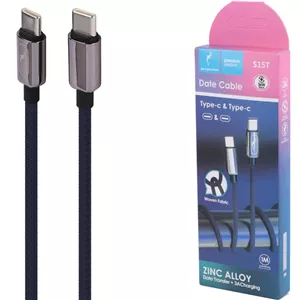 کابل دو سر تایپ سی فست شارژ 36 وات اسکای دلفین S15T طول 1 متر