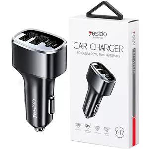 شارژر فندکی فست شارژ Yesido Y47 QC3.0 PD 3A 25W