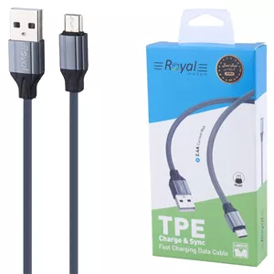 کابل میکرو یو اس بی فست شارژ 2.4 آمپر رویال RCS-118 طول 1 متر