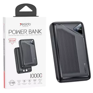 پاور بانک فست شارژ یسیدو YP84 QC PD 22.5W ظرفیت 10000 میلی آمپر ساعت