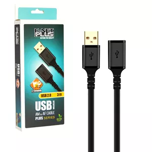 کابل افزایش طول USB کی نت پلاس KP-A3 طول 3 متر