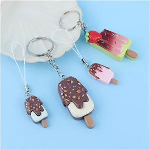 ست جاکلیدی و آویز موبایل سرامیکی بستنی