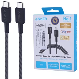 کابل دو سر تایپ سی فست شارژ 240 وات انکر A81D6 طول 1.8 متر