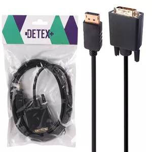 کابل تبدیل Display به DVI دیتکس پلاس  Detex طول 1.8 متر