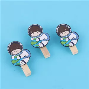 گیره چوبی بزرگ طرح فضانورد Parsam بسته 20 عددی