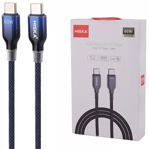 کابل دو سر تایپ سی فست شارژ 60 وات هیسکا LX-911CC طول 1 متر