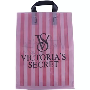 نایلون پایپی دسته دار دسته تقویتی طرح Victorias Secret سایز 30*40 سانتی متر بسته 1 کیلویی
