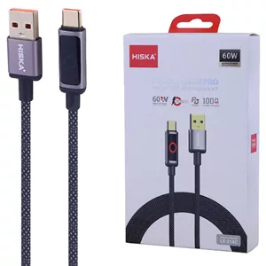 کابل تایپ سی فست شارژ 60 وات هیسکا LX-21AC طول 1 متر