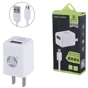 شارژر دیواری 6 وات Aople AP-3583A 1.2Aکابل میکرو یو اس بی