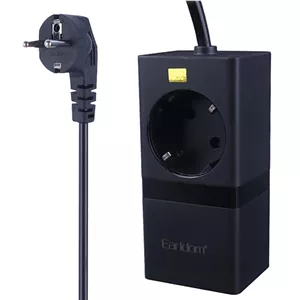 چند راهی 1 خانه ارت دار ارلدام ES-SC21 با کابل 1.5 متریشارژر USB و Type-C