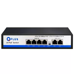 سوییچ 4 پورت POE کیو پلاس PL-P4002