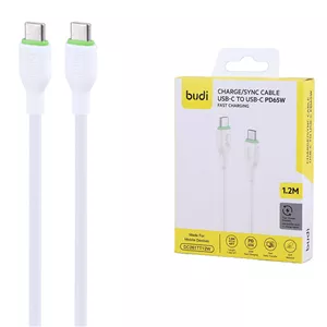 کابل دو سر تایپ سی فست شارژ 65 وات بودی DC261TT12 طول 1.2 متر