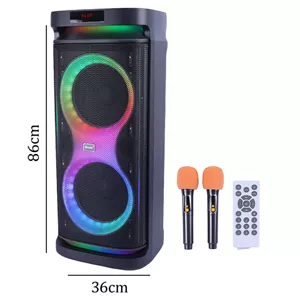 اسپیکر چمدانی بلوتوثی برودو BTS-2291میکروفون و ریموت کنترل