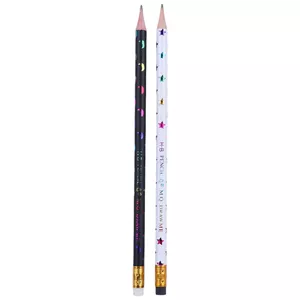 مداد مشکی پاک کن دار ام کیو H22 بسته 12 عددی