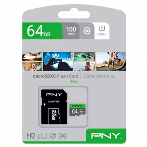 رم میکرو 64 گیگ پی ان وای PNY Elite U1 C10 100MB/sخشاب