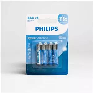 باتری نیم قلمی 4 عددی فیلیپس philips AAA Battery Super Heavy Duty