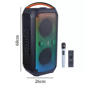 اسپیکر بلوتوثی اکسیژن مدل AX-104 به همراه میکروفون و ریموت کنترل