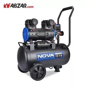 کمپرسور باد سایلنت۲۵ لیتری نووا مدل NTA-۹۱۲۵