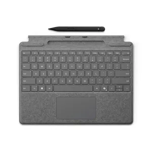 کیبورد مایکروسافت سرفیس پرو (8تا11) سیگنیچر مدل MICROSOFT SURFACE PRO SIGNATURE COPILOT به همراه قلم SLIM PEN2 رنگ نقره ای
