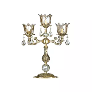 آباژور رومیزی برنزی چشمه نور مدل C2149/3T-B