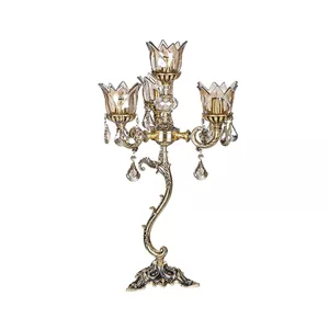 آباژور رومیزی برنزی چشمه نور مدل C2985/3 1-T-B