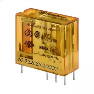 رله شیشه ای 8 پایه 2 کنتاکت 230 ولت AC فیندر کد 40.52.8.230.0000