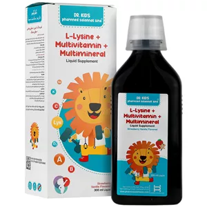 شربت ال لیزین و مولتی ویتامین و مینرال دکتر کیدز